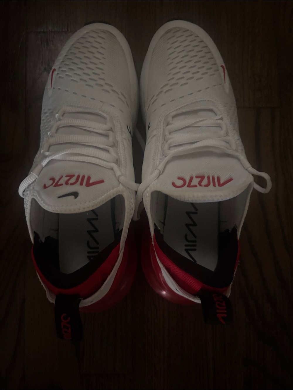 Nike Men’s White and Red Athletic Sneakers